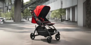 Jämförelse av sittvagnar: Britax Smile 5Z, Cybex Balios S Lux, Stokke Xplory X, Nordic Crown Sporty Sulky och Cybex Orfeo på vit bakgrund